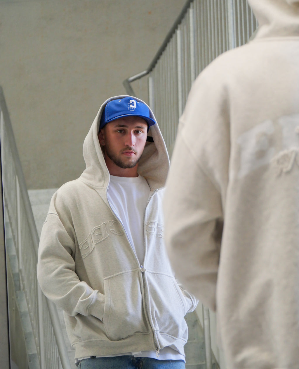 Double Zip Hoodie | Grey