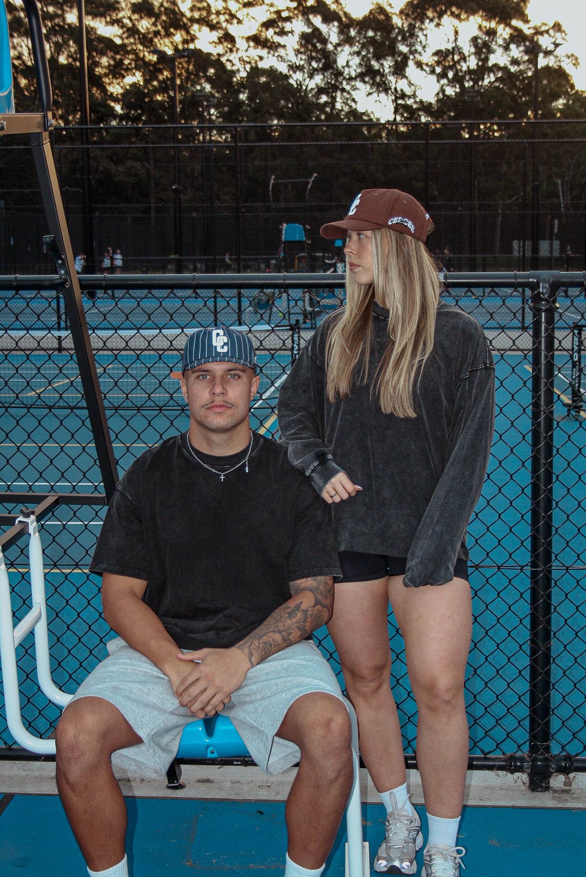 Pin stripe cap